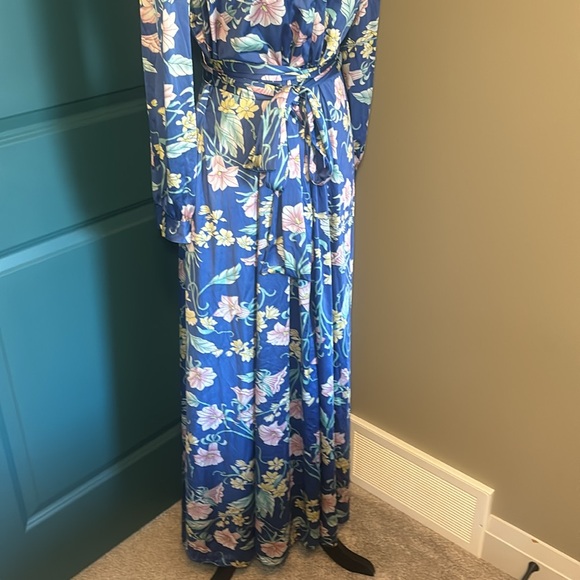 🌼 Vintage 1970s Vanity Fair Floral Maxi Dress – Size M - Picture 10 of 12